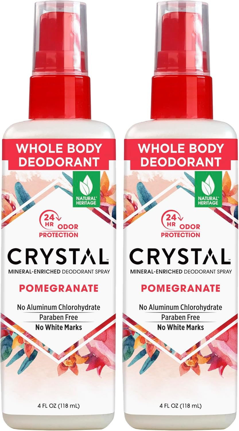 Crystal Deodorant Crystal Mineral Deodorant Spray, Pomegranate, 4.0 Oz, Pack of 2 image number 2