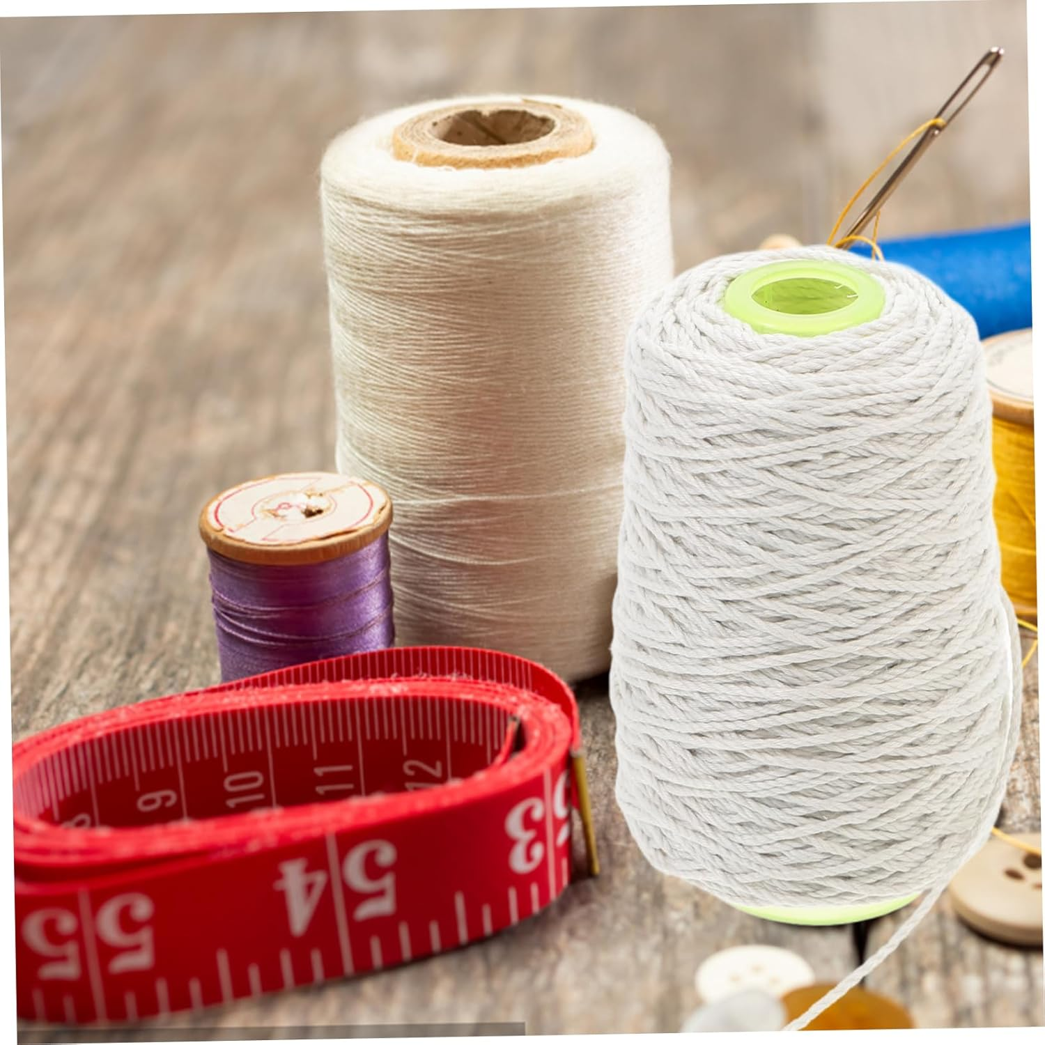 BUTIFULSIC 1.8Mm Thick Cotton Garden Twine Heavy Duty Cotton Rope for Crafting Packaging and Gardening DIY Supplies 200 Meters