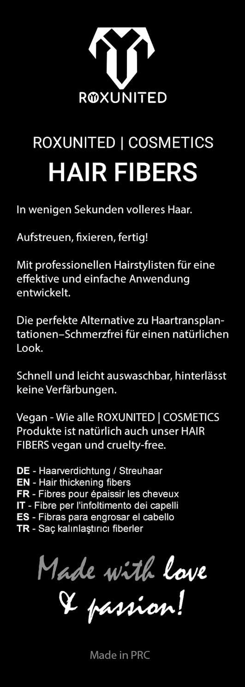 ROXUNITED Cosmetics Scatter Hair Powder Hair Thickening Hair Filler Men & Women Volume Attachment Pump Spray Attachment (27.5 G Dark Brown) - Dark Brown image number 1