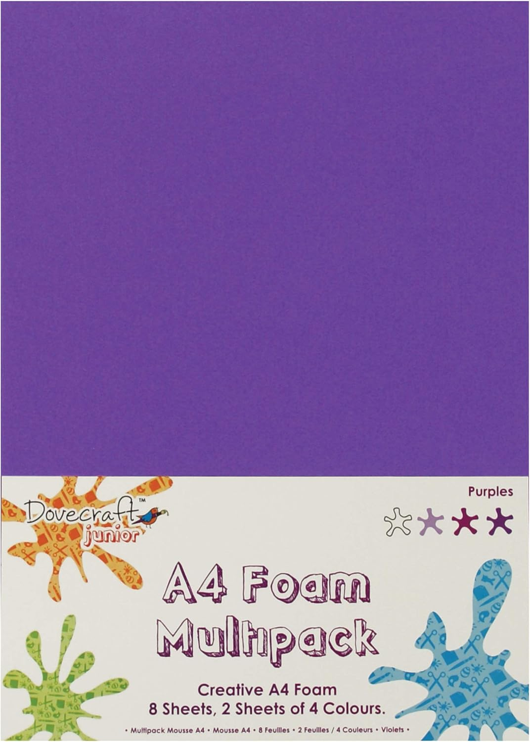 Dovecraft Essentials - A4 Creative Foam Sheets - Purple
