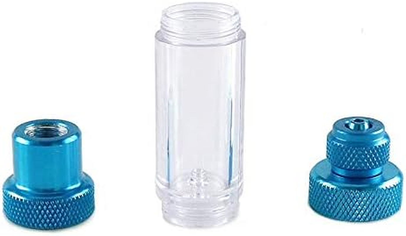 POWERTOOL CO2 Bubble Counter Aluminum Non-Return Aquarium Bubble Counter Aquarium Air Pump Accessories Fish Tank Tool (Double Head, Silver)