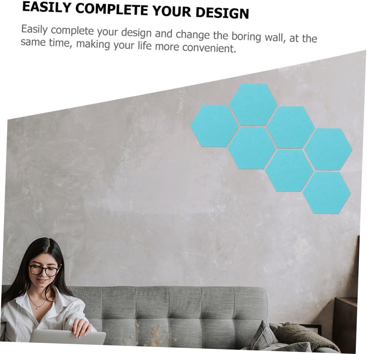 COHEALI 10Pcs Soundproofing Felt Decorative Panels Memo Board Wall Protectors Creative Bulletin Board for Office Classroom image number 1