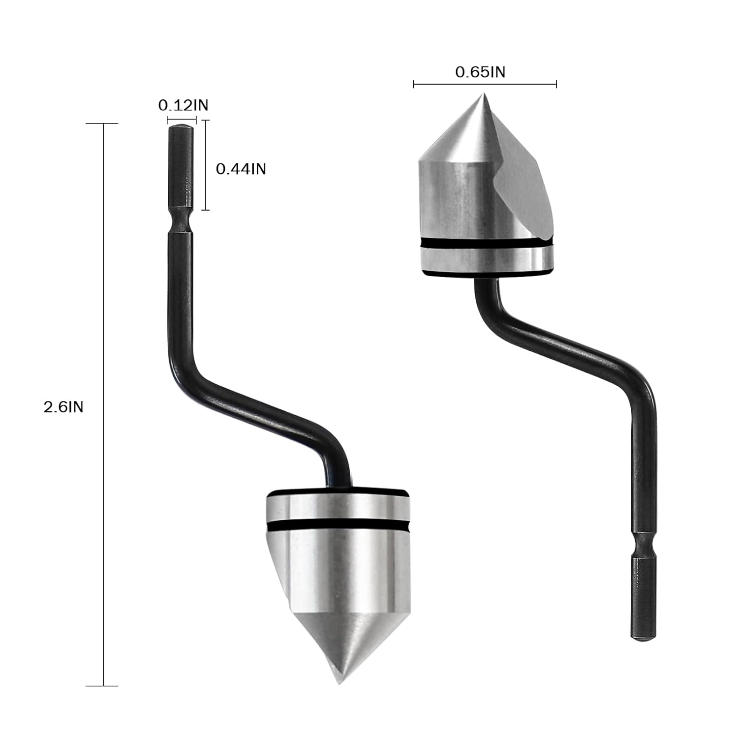 Deburring Countersink Tool Set, Askwhy RD16.5-BC1651 Countersink Hand Reamer, Great Burr Remover Hand Tool for Wood, Plastic, Aluminum, Copper and Steel
