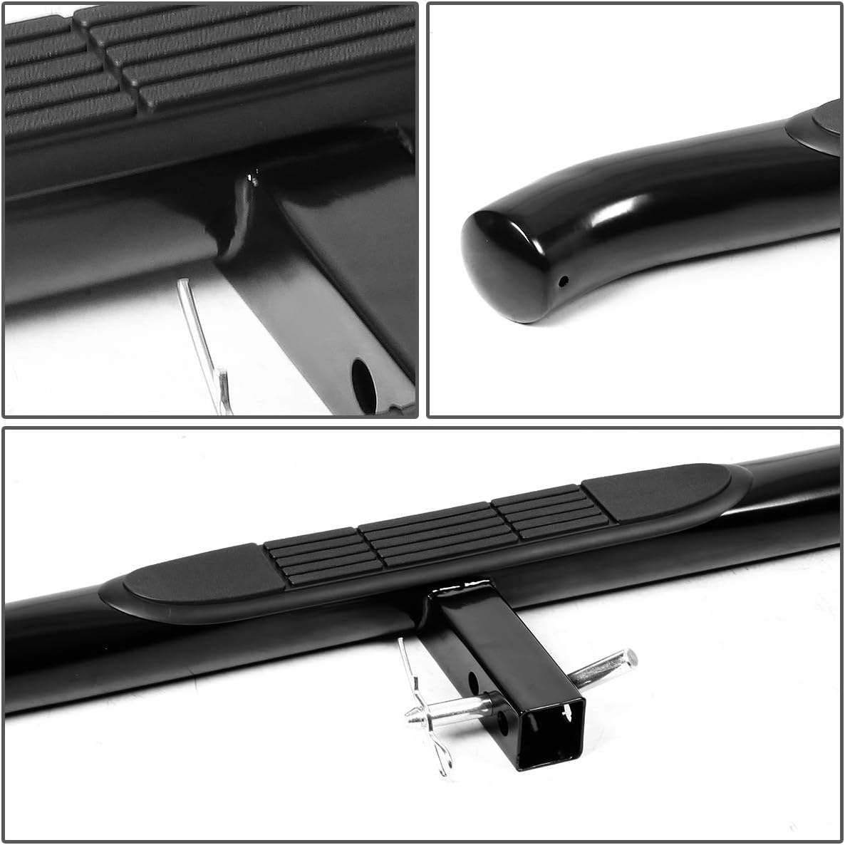 DNA MOTORING HITST-2-3-222-BK Class III 3" Hitch Step,Black - Chrome 3" image number 2