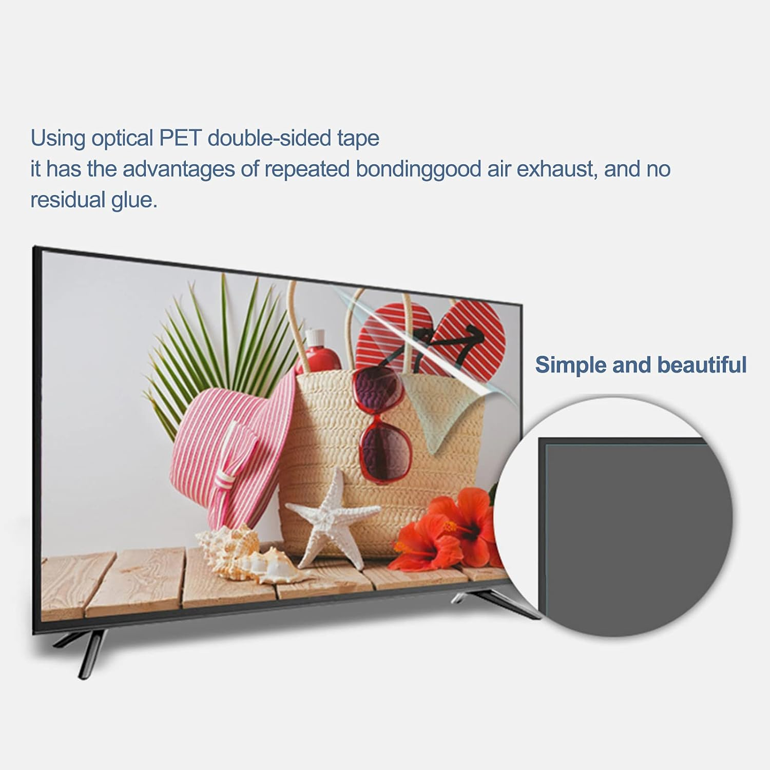 TV Screen Protector Anti-Glare Anti-Scratch for 32-75 Inch Monitor, anti Blue Light Protector Film for LCD, LED, 4K OLED & QLED HDTV Displays,32" 698 * 392 image number 5