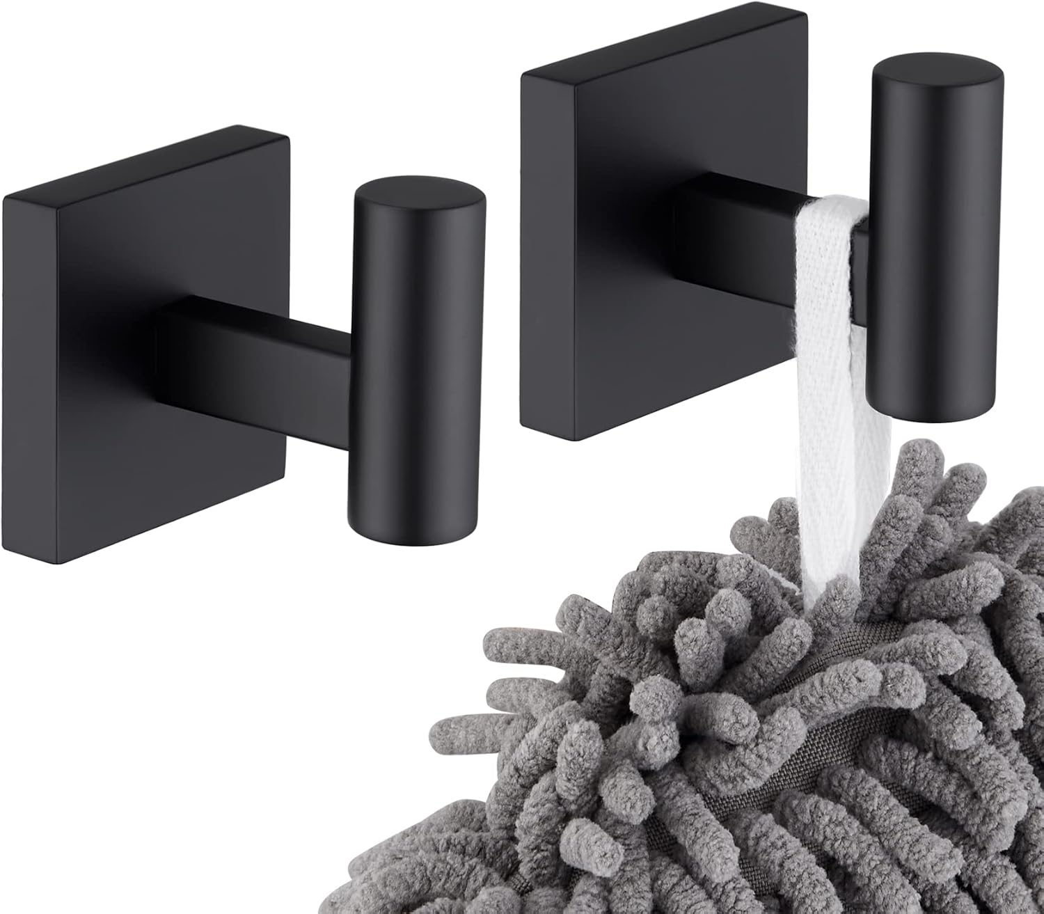 KOKOSIRI Robe Hooks Bathroom Towel Coat Hook for Bath Kitchen Wall 2 Pack Brushed Gold Stainless Steel B1013BG-P2