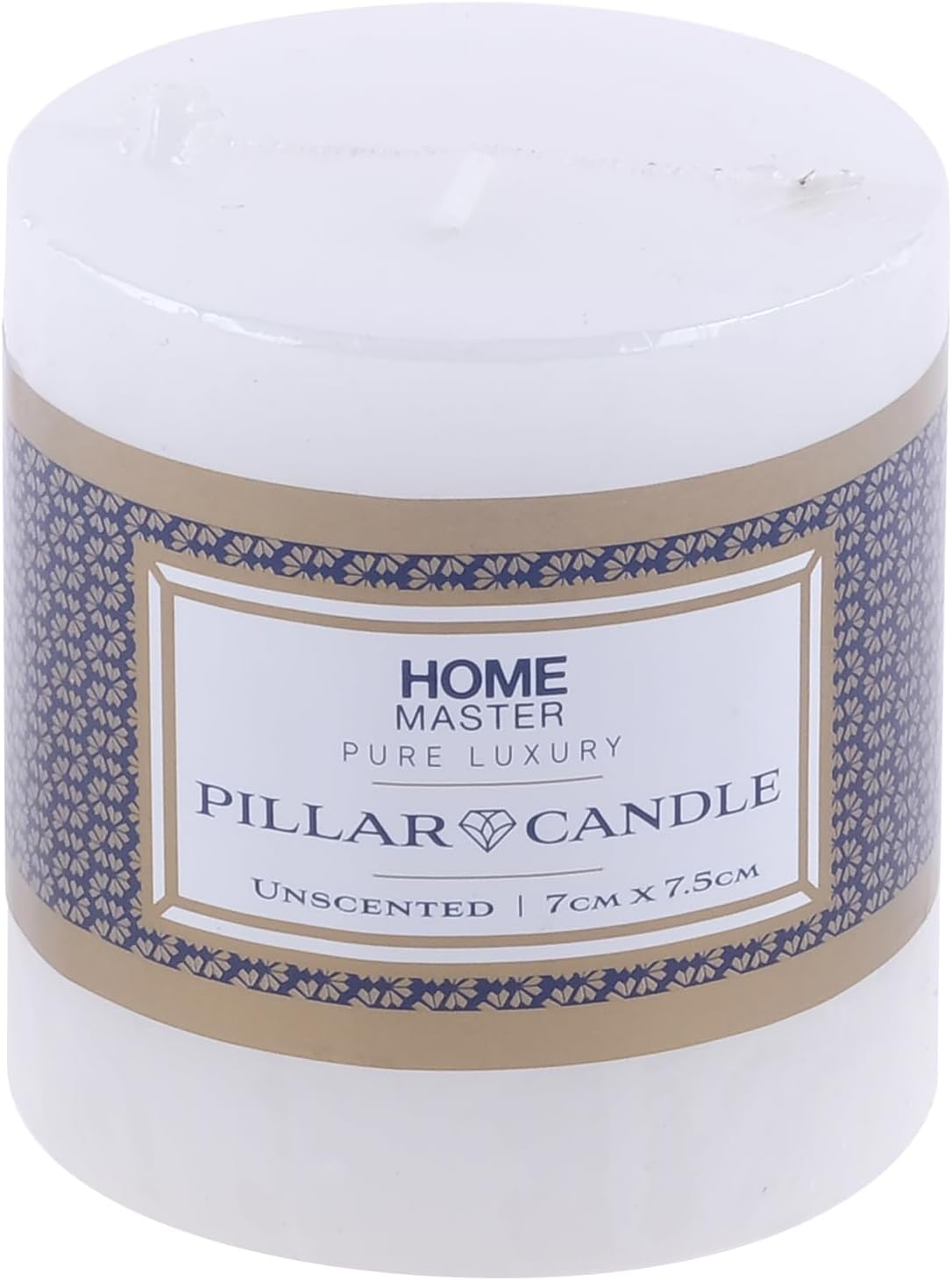 Homemaster Unscented Flat Top Pillar Candle, 7 X 7.5 Cm image number 3