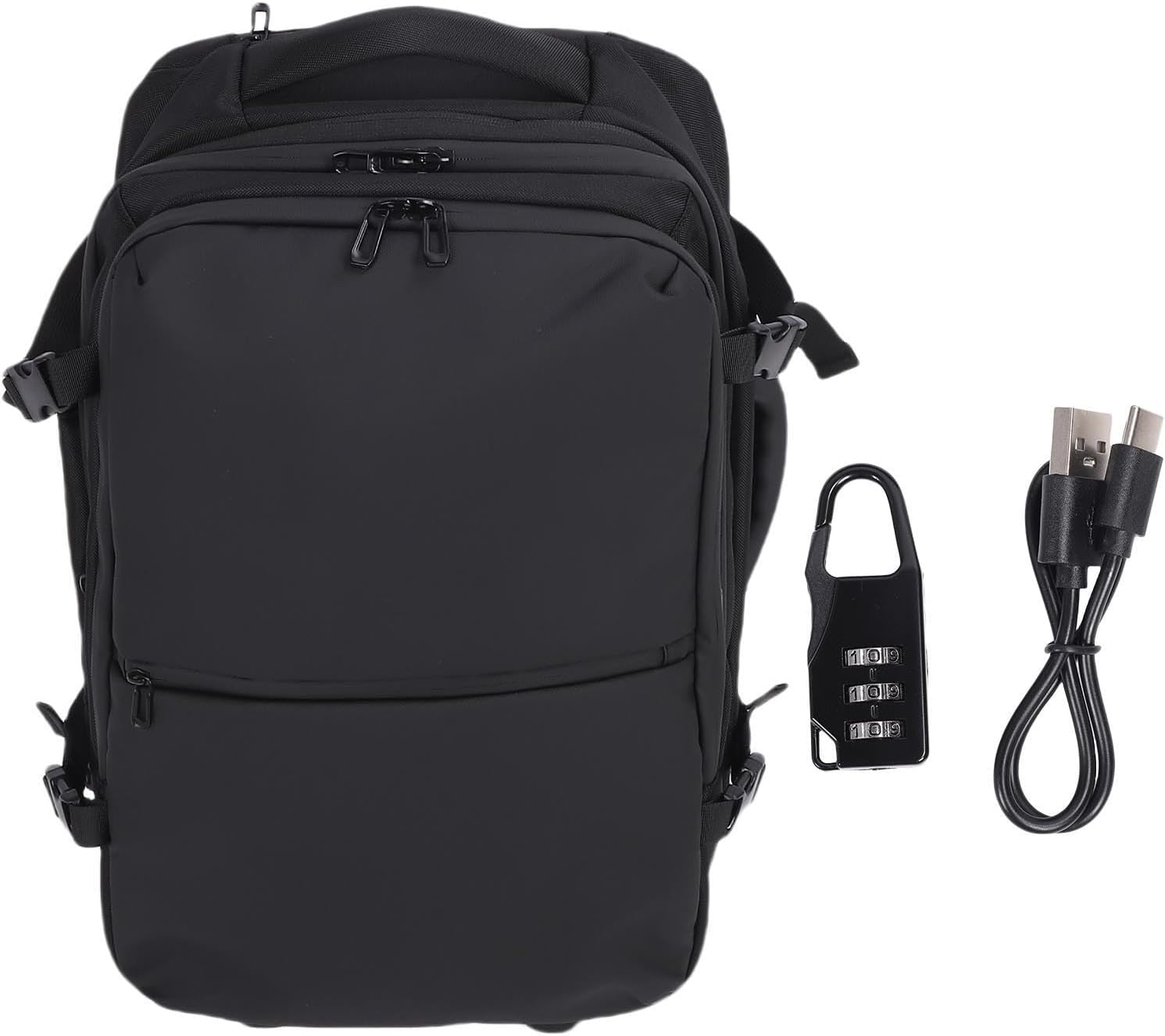 MENDUNER Vacuum Compression Travel Backpack, 40L-60L Expandable Luggage Backpack with Wheels USB Charging Port, Water Resistant Compression Bag for Flight Business Air Travel image number 5