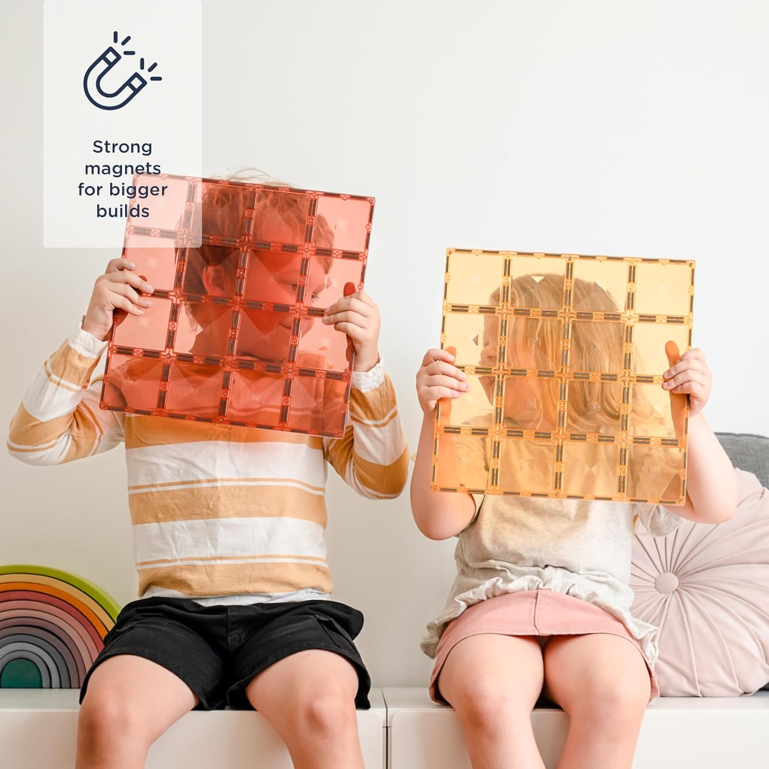 CONNETIX Pastel Base Plate Pack, Lemon & Peach, 2 Pieces image number 4