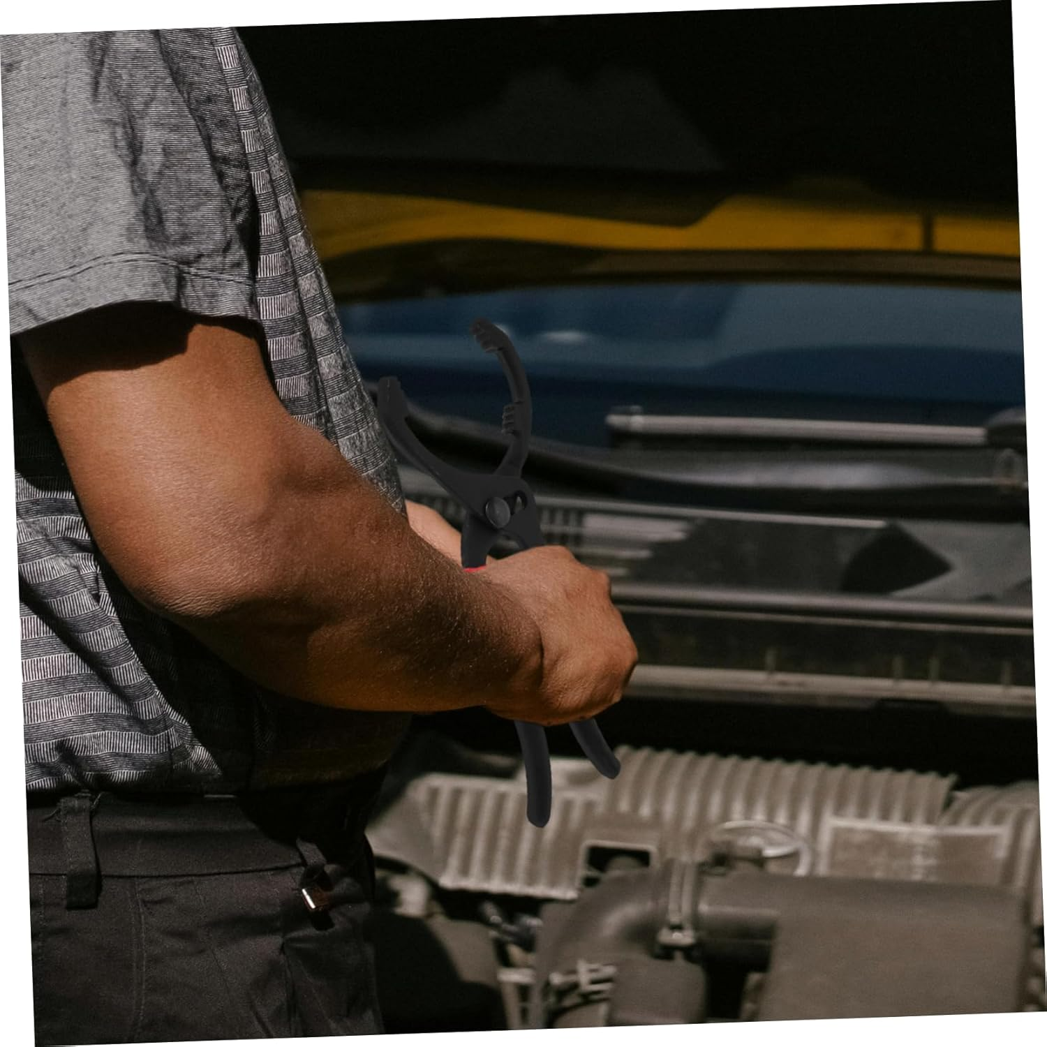 COSMEVIVI 10-Inch Adjustable Oil Filter Removal Tool Universal Oil Filter Wrench Pliers Claw Grip for Automotive Maintenance image number 6