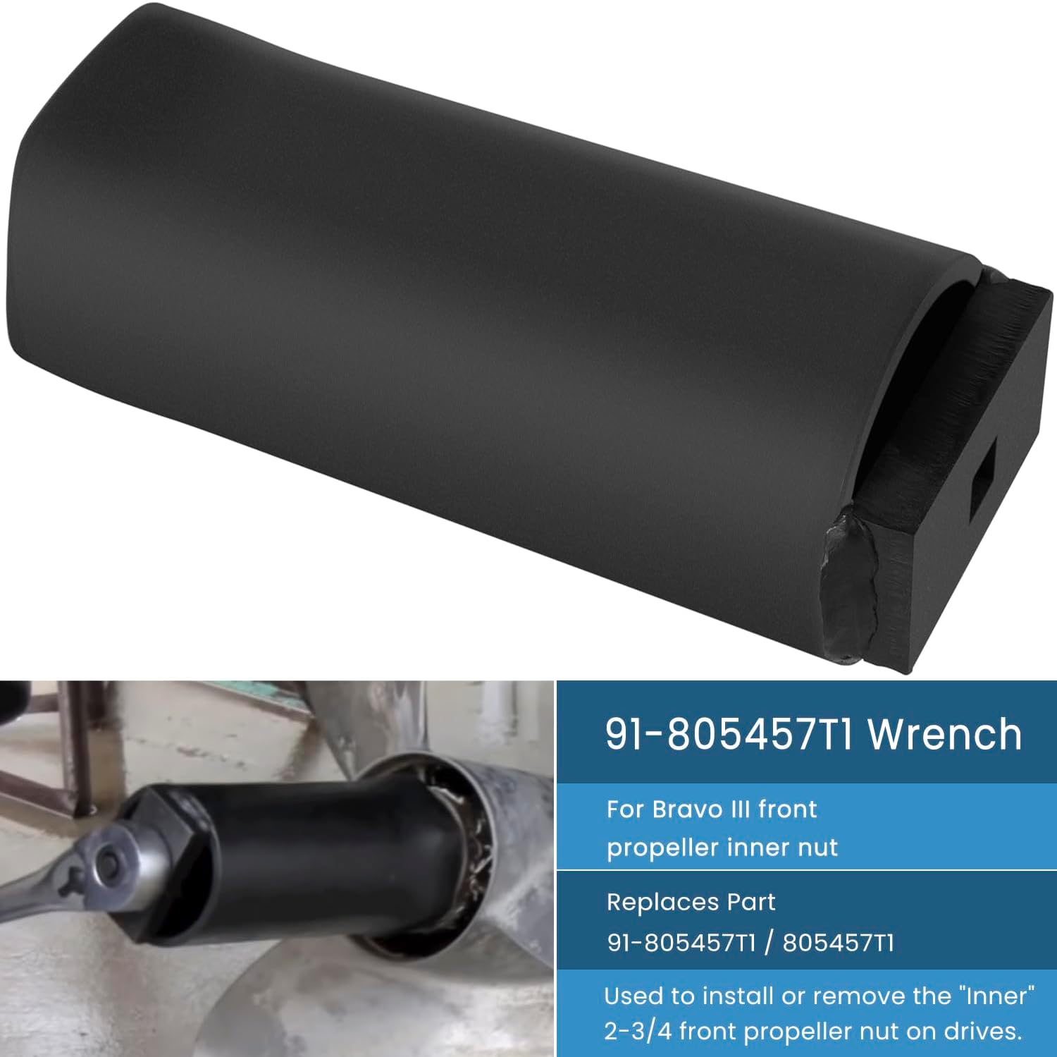 Danti Bravo 3 Tool Kit - 91-8053741 Bearing Carrier Nuts Tool & 91-805457T1 Propeller Prop Nut Socket Wrench & 91-805374 Blackhawk Drive Bearing Carrier Tool - for Mercury Bravo III Sterndrives image number 1