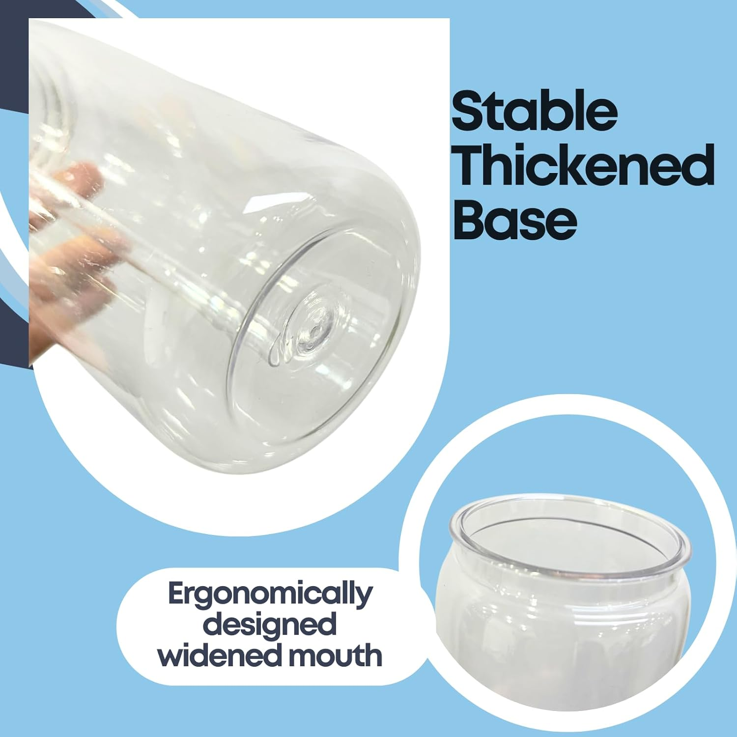 SUBCUB 25 Pack Clear Acrylic Mason Jar Plastic Tumblers with Lids and Straw 16Oz Plastic Cups Bulk Clear Drinking Plastic Beer Can Cups Iced Coffee Juice Cup for Smoothies, Milk, Coffee (No Brush) image number 5