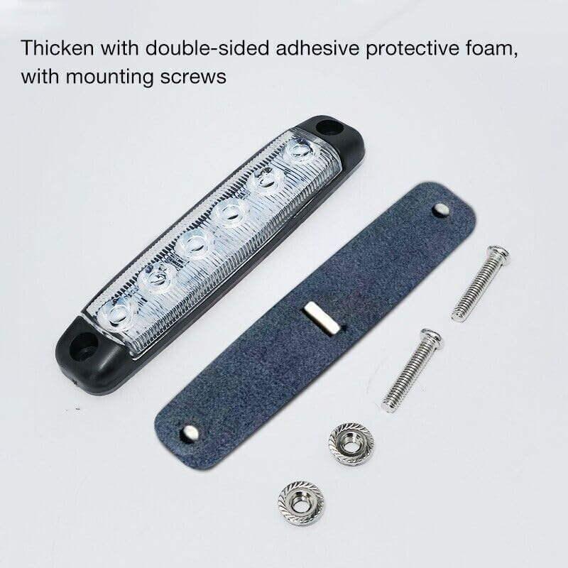 AIMALL 10X 12V Marine Boat LED Deck Courtesy Lights Waterproof White Stern Transom Lamp, Long Lifespan & Energy Efficient, 3.78" X 0.79" X 0.39" image number 2