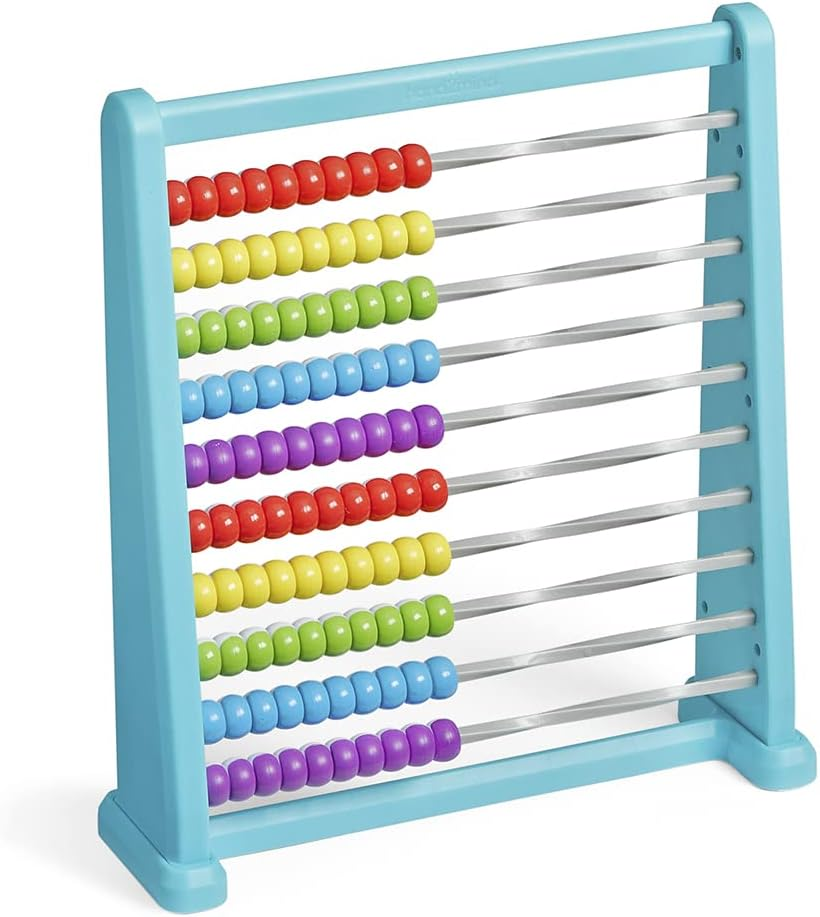 Hand2Mind Color Changing Plastic 100 Bead Abacus for Kids Math, Counting Rack, Manipulatives Kindergarten, Educational Toys for Elementary Kids (Set of 1) image number 4
