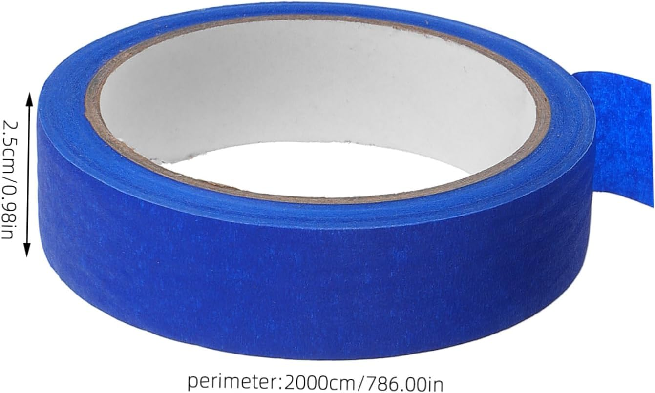 6Rolls Masking Tape Flexible Adhesive Crepe Paper for Auto Painting and Craft Projects Writable Yards Each Roll for Precise Masking and Decoration image number 5