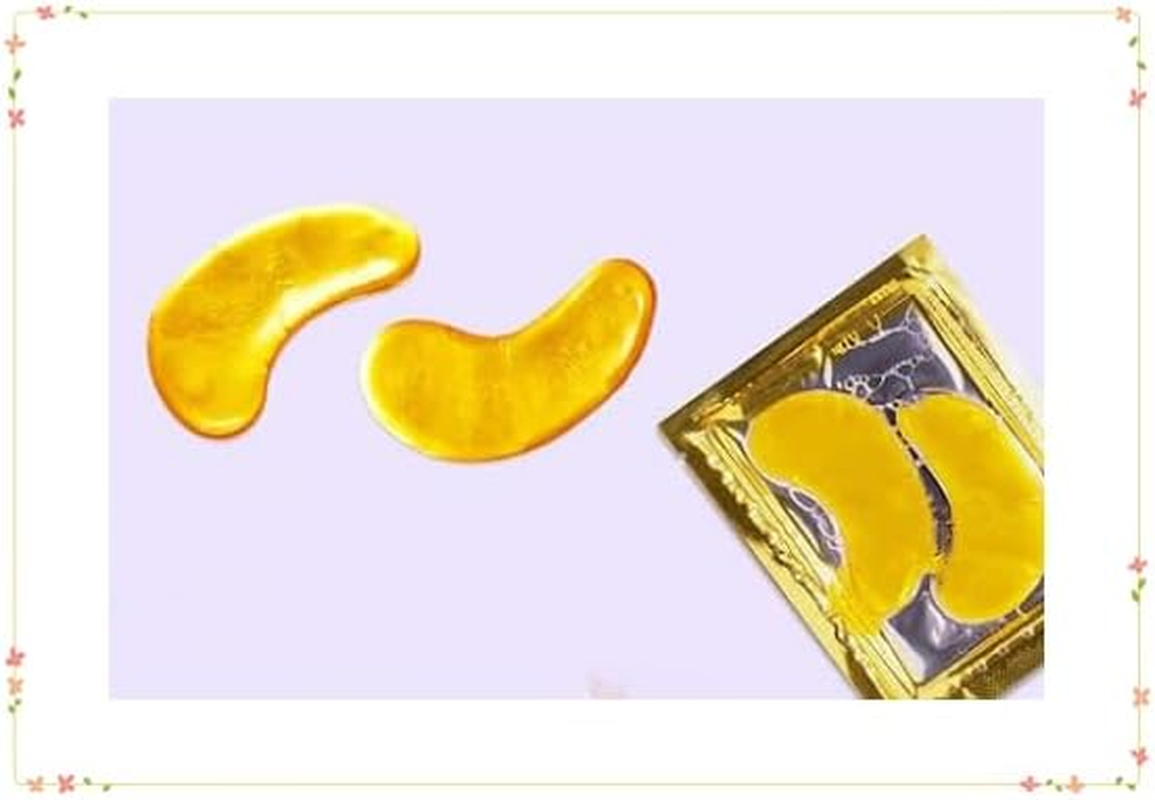 Gel Eye Mask Hydrating and Moisturizing Dark Circles,Travel Women Beauty Skin Care Eyes Gel. (24 Pairs, Gold)