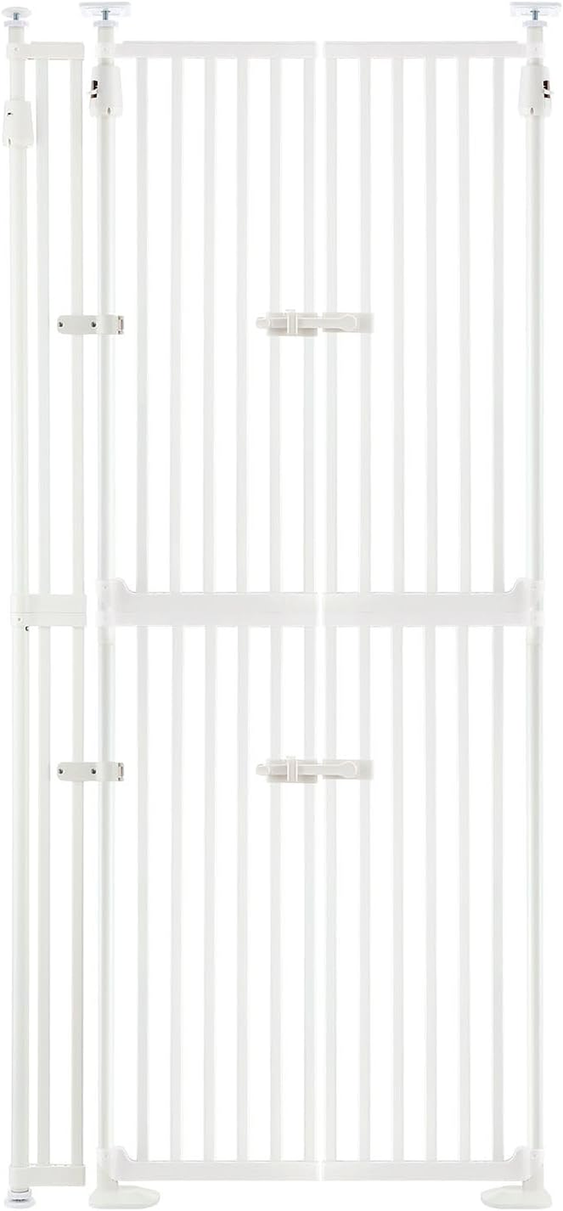 Pet Scene 185CM Tall Retractable Safety Gate Pet Dog Cat Extra Tall with 3-Position Width Adjustment Pet Fence Enclosure Guard Security Barrier Fencing for Stairs Doorway Kitchen image number 5