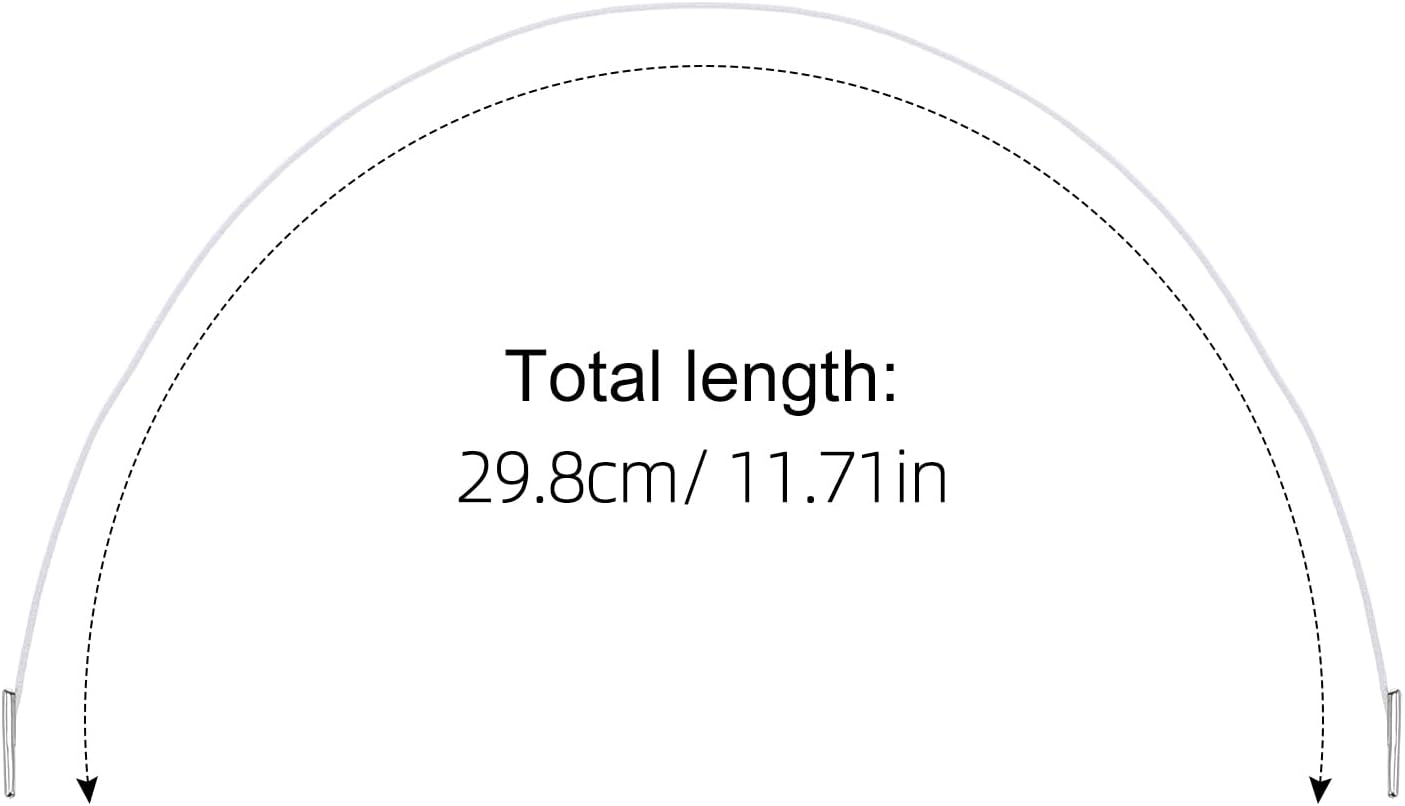 Operitacx 50Pcs Elastic Ropes for Hats Masks DIY Crafts Stretch String Loop with Barbs for Home Use for Family Activities Halloween Parties