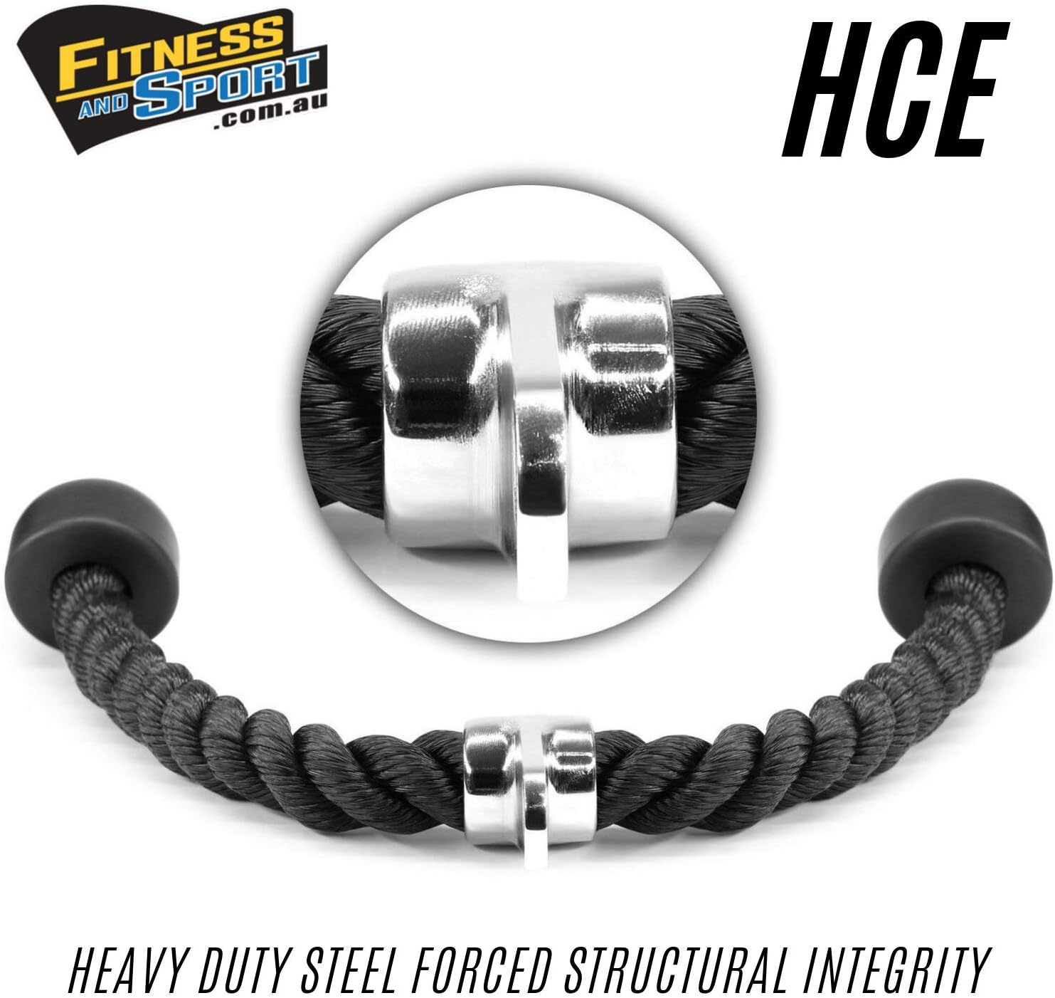 HCE LAT Pull down Bar, Tricep Ropes, Row Bar, Stirrup V-Bar, Wide Double D Machine Handles, Rotating Curl Bar, Push down Bars, AB Crunch Pad, Resistance Band Handle, - Gym Cable Attachments Accessories for Smith Machine image number 6