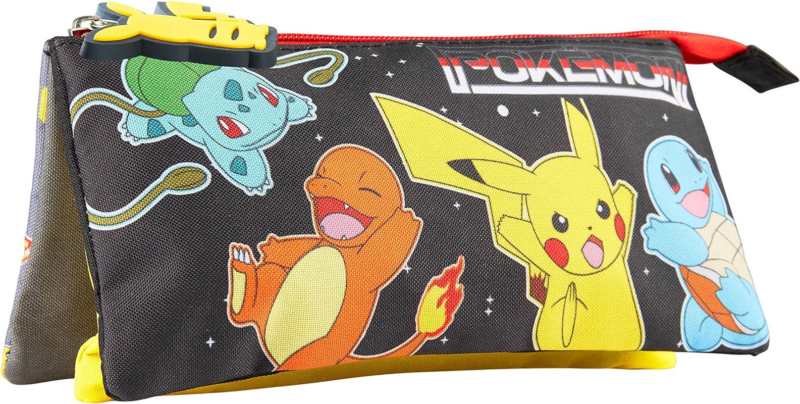 Pokemon Pikachu Children'S School Pencil Case 3 Compartments