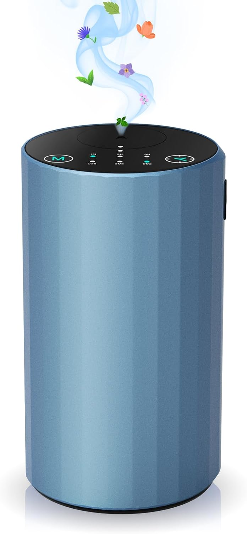 Waterless Essential Oil Diffuser Aromatherapy Scent Diffusers for Home Large Room, Bedroom, Car, Office, Desk, Battery Operated Mini Portable Air Freshener (Black)