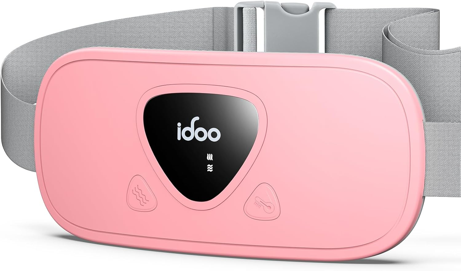 Idoo Large Heating Pad for Cramps, Cordless Portable Menstrual Heat Pack for Pain Relief with 3 Heat Levels and 3 Vibration Massage Modes, Fast Back or Belly Heating, Ideal Gifts for Women, Girls (Pink) image number 6