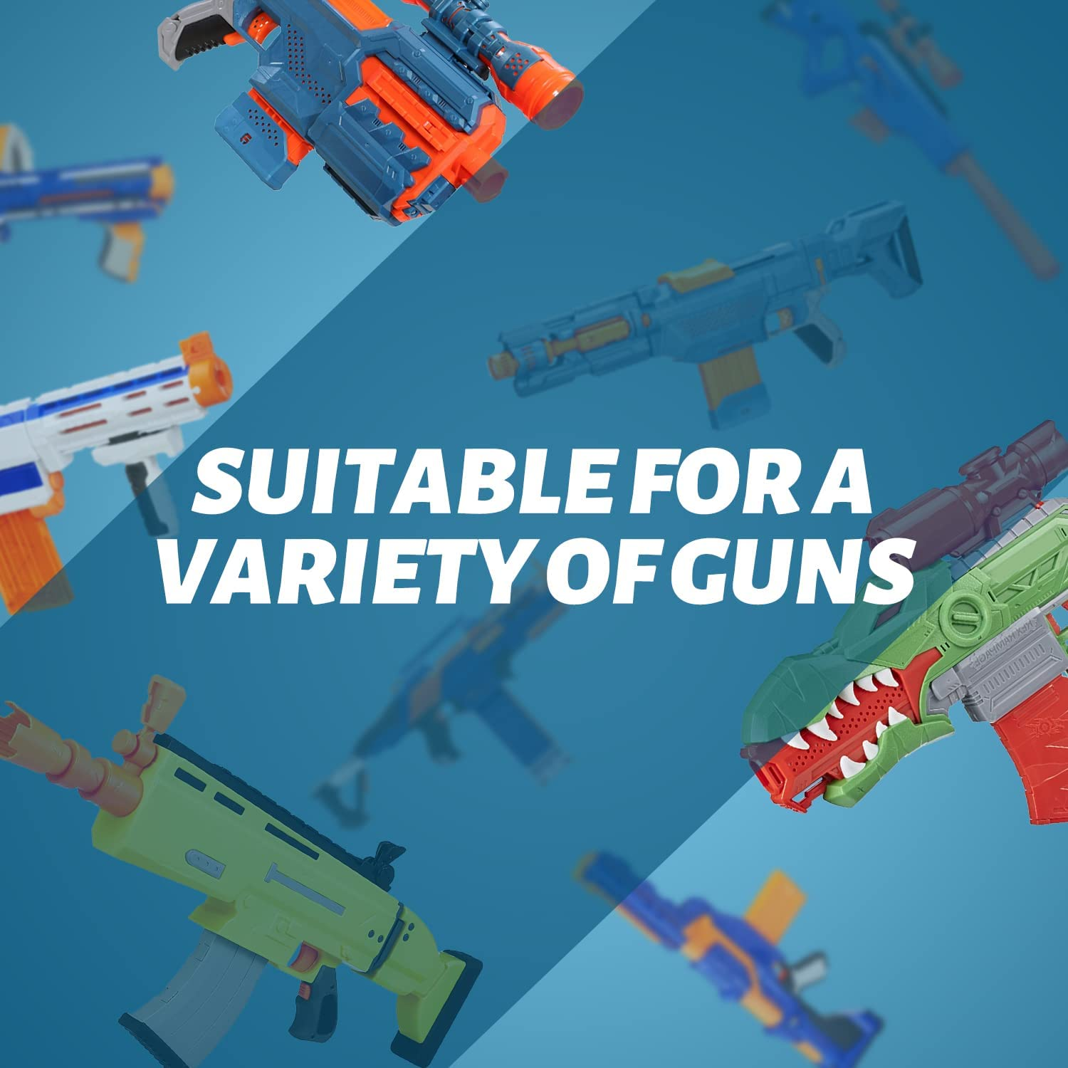 EKIND 18-Dart Clips Compatible with Nerf Elite Magazines - Quick Reload Soft Dart Ammo Clip for Nerf Toy Guns (2-Pack, Transparent)