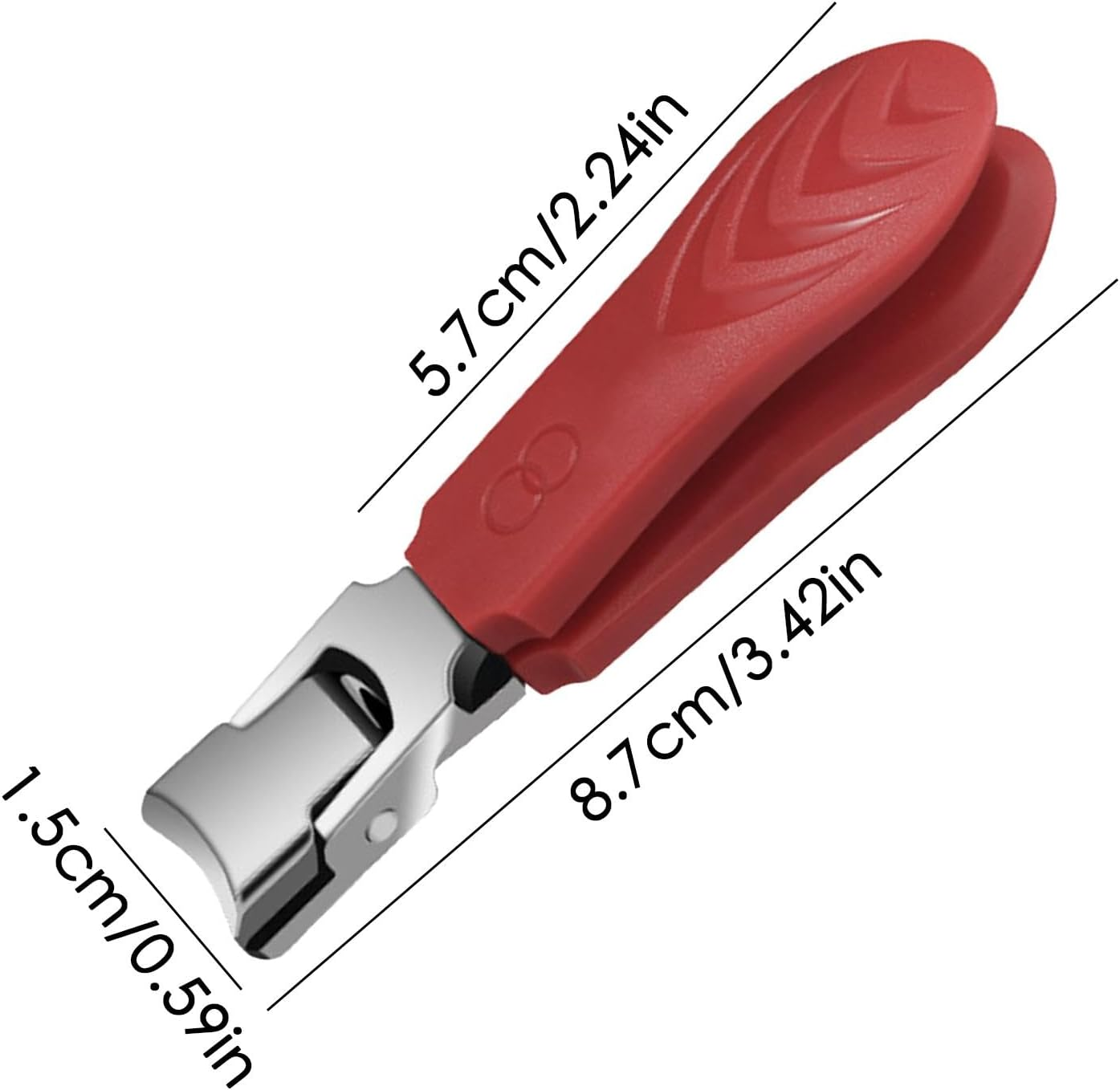 Ergonomic Nail Clippers - Durablle Nail Trimming Scissors, Long-Lasting Toenail Grooming Set | Home Pedicure Scissors with Extra-Wide Opening, Complete Nail Maintenance Kit for Men and Women - Black image number 6