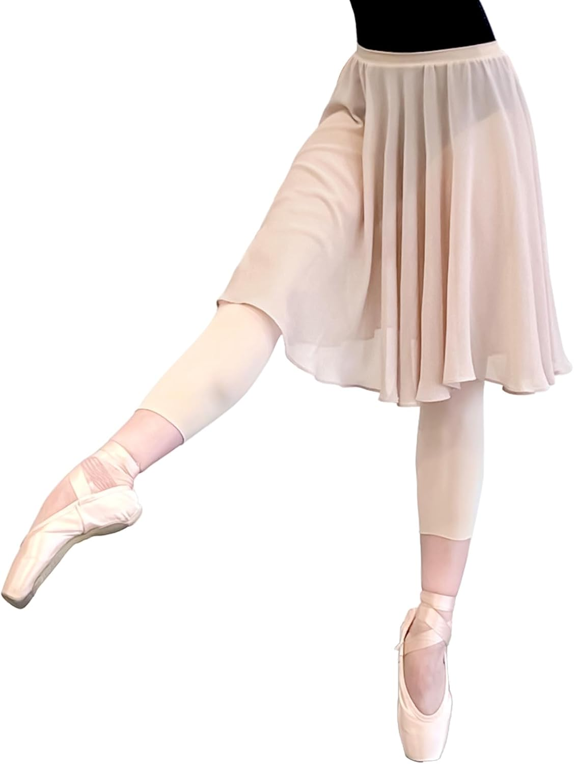 Ballet Skirt for Women Dance Rehearsal Skirt Big Hem Elastic Waistband