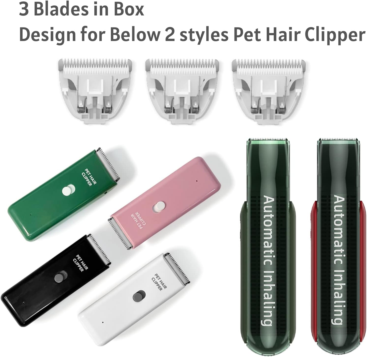 Founouly 3-Packs Home Professional Pet Dog Cat Grooming Clipper Replacement Blades Only - Ap005-3P-Blades image number 4