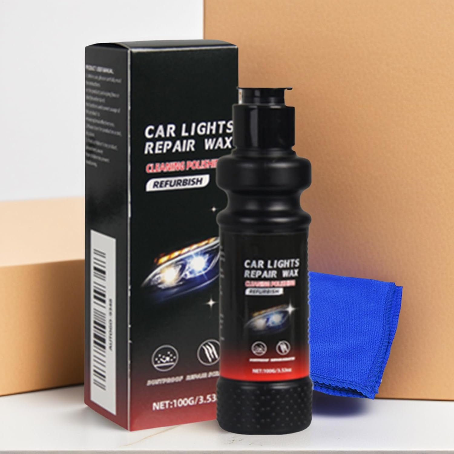 Dgayaeic Headlight Restorer Kit - 120Ml Headlight Cleaning Lotion Restore Kit,Deep Cleaning Automotive Restorer for RV Night Driving Truck Drivers SUV Road Trip Maintenance image number 3