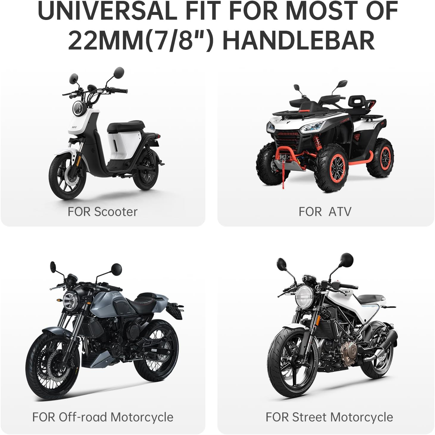 Windance 22Mm M10 Motorcycle Handlebar Front Left Hand Brake Master Cylinder Clutch Fit for Yamaha/Suzuki/Honda/Kawasaki image number 1