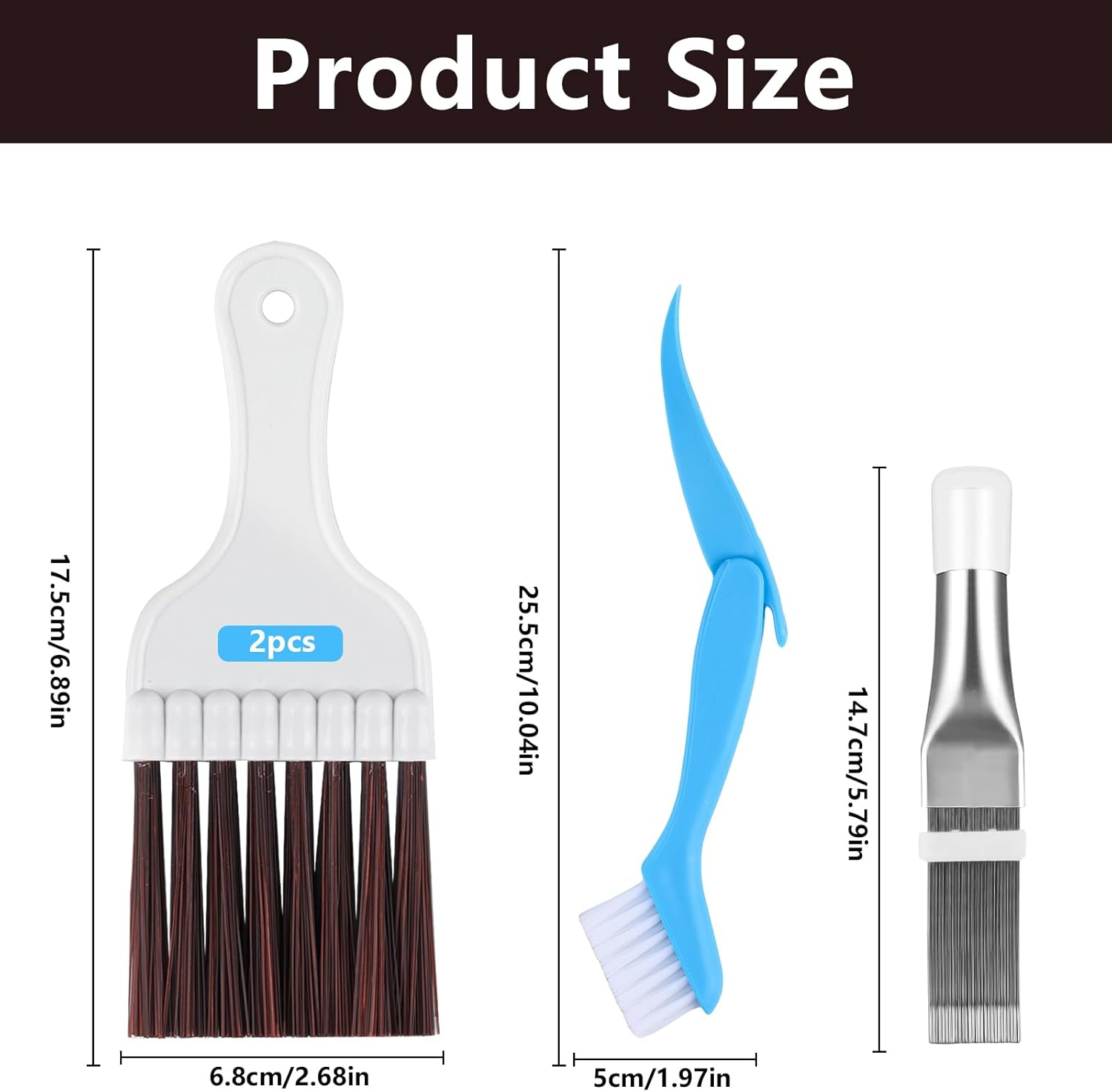 Pack of 4 Lamellar Comb Dryer, Condenser Comb Dryer, Condenser Cleaning Comb, Air Conditioning Slat Condes Cleaner Combs Heat Exchanger Cleaning Set for Heat Pump Dryer Cleaner Tool