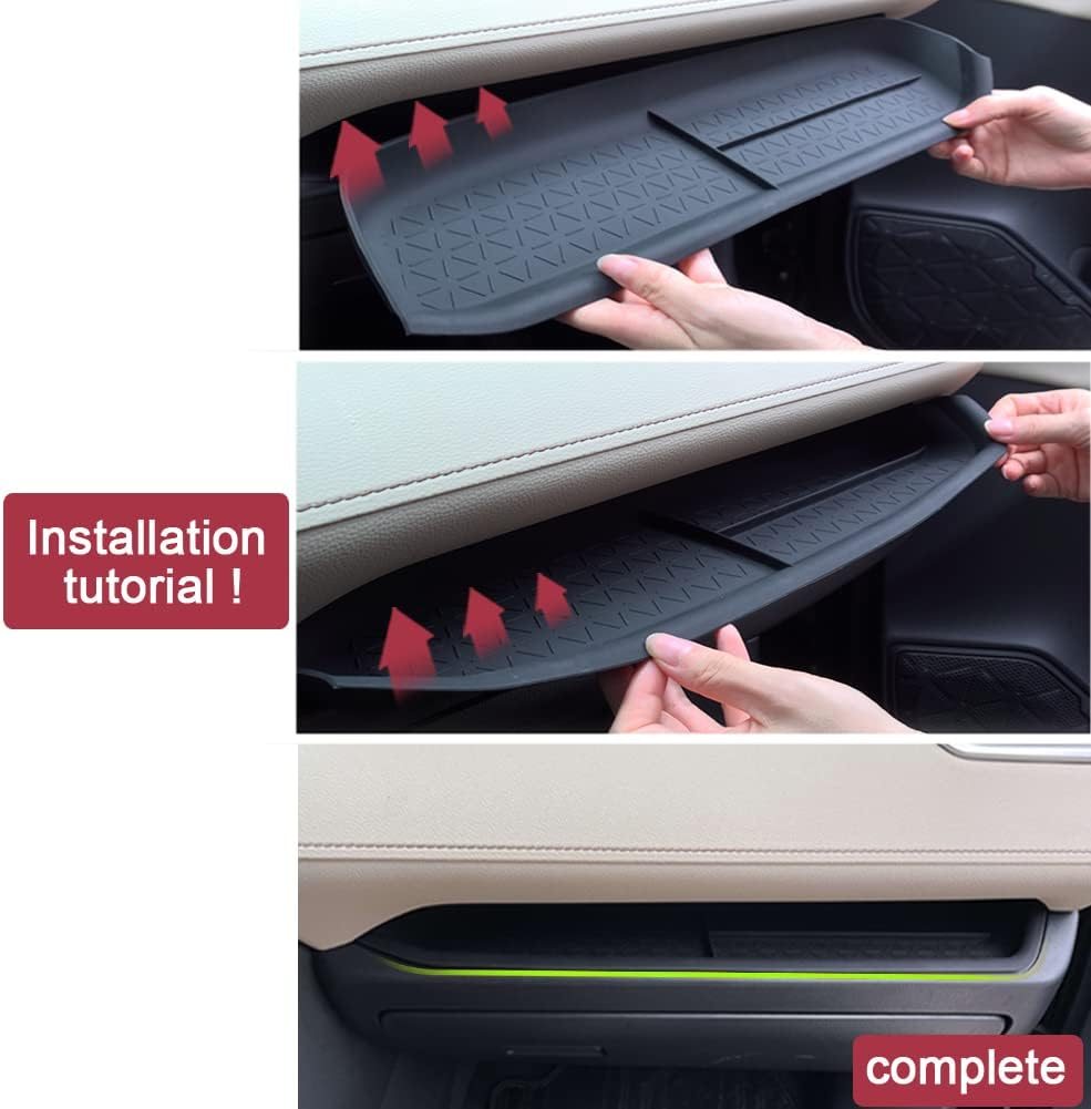 CUCHIYUN for 2023 RAV4 Passenger Storage Organizer Mat Glove Box Storage Organizer Tray Compatible with Toyota RAV4 2023 2022 2021 2020 2019 Accessories - Cup Holder Tray image number 4