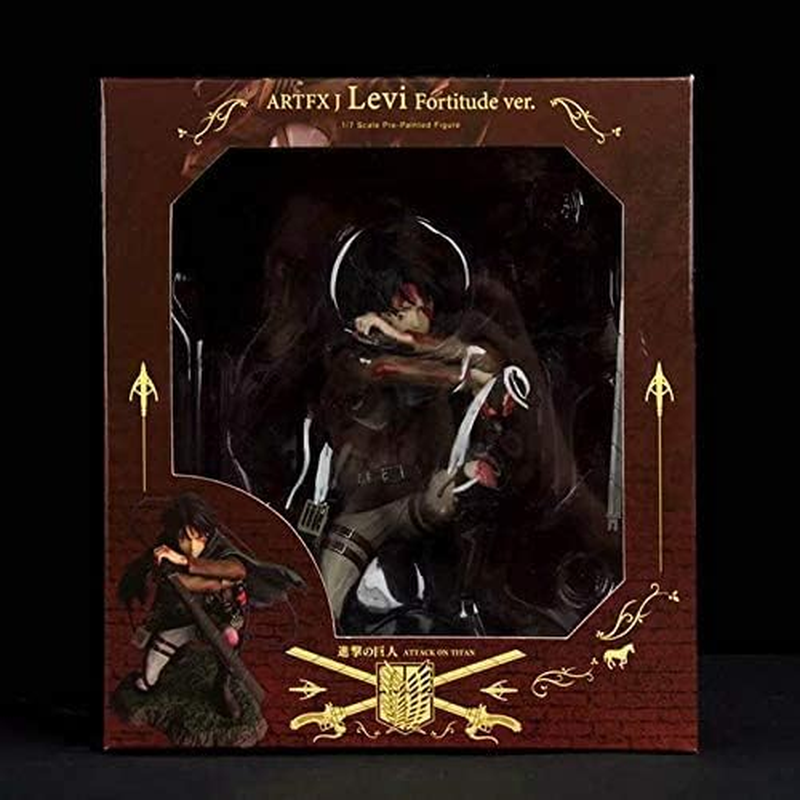 Levi Attack on Titan Action Figure, Attack on Titan Statue Bloody Ackerman Captain Levi Blessed PVC Figure Collectable Gifts Statue Anime Model Decoration image number 4