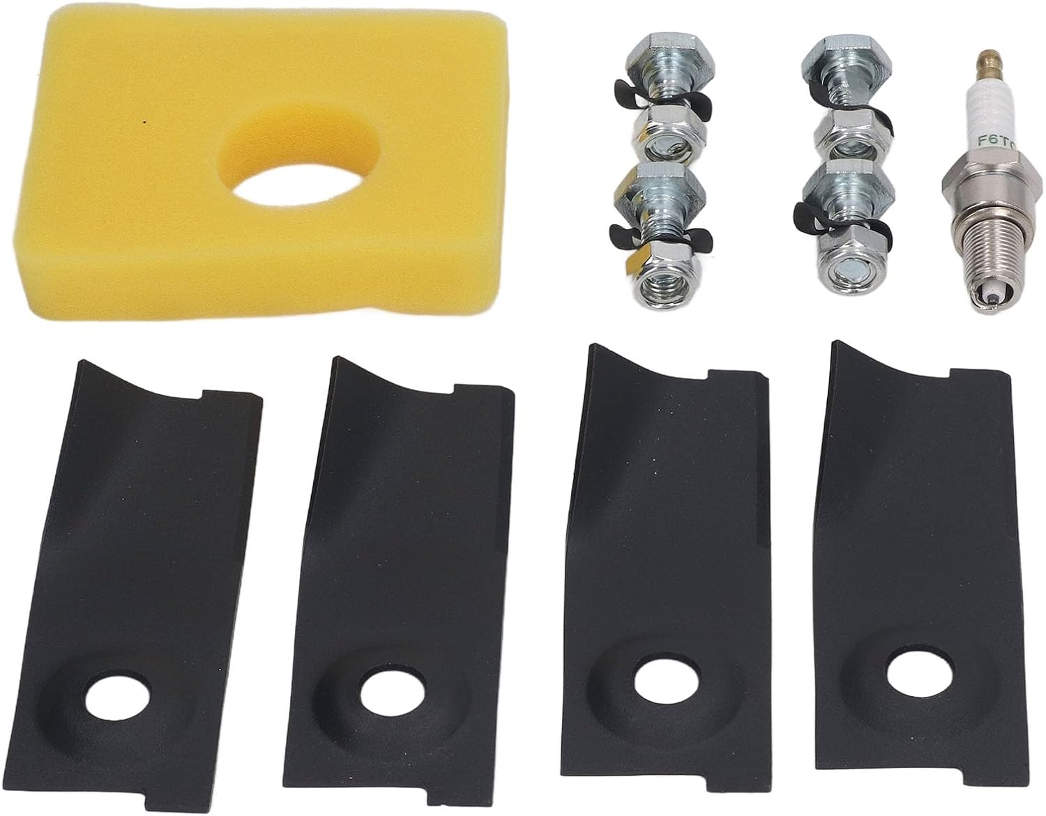 18Inch Lawn Mower Blades Spark Plugs, Air Filter Replacement Kit for 450E 500E 550E 550EX Motor image number 6