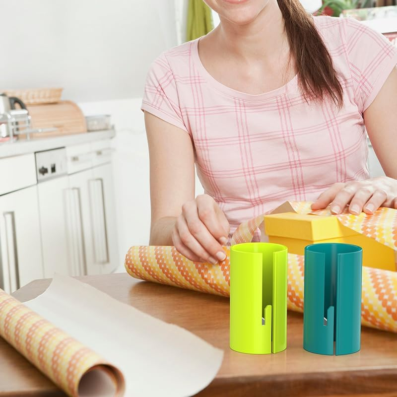 Wrapping Paper Cutter (2-Pack), Sliding Gift Wrap Cutter, Wrapping Paper Cutter Tool Tube, Easy to Cut Gift Wrapping Paper Rolls image number 3