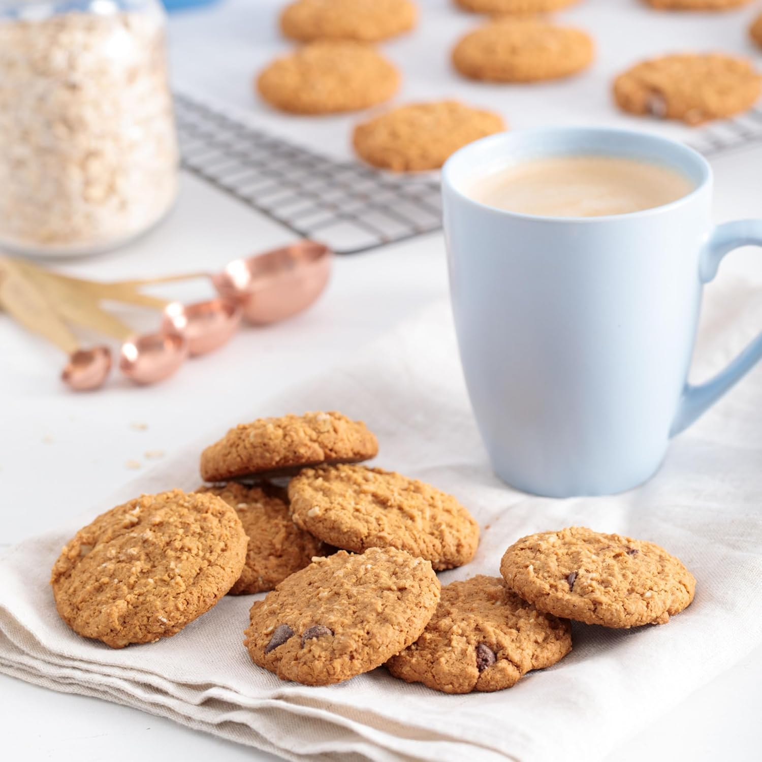 GF Oats Choc-Chip Biscuits | Nil Gluten Contamination | 25 X 40G Pack | Wheat Free, Rye Free, Barley Free, GMO Free, Vegan Biscuits for Gluten Free Diet. Free from Refined-Sugar, Dairy, Egg & Soy image number 6
