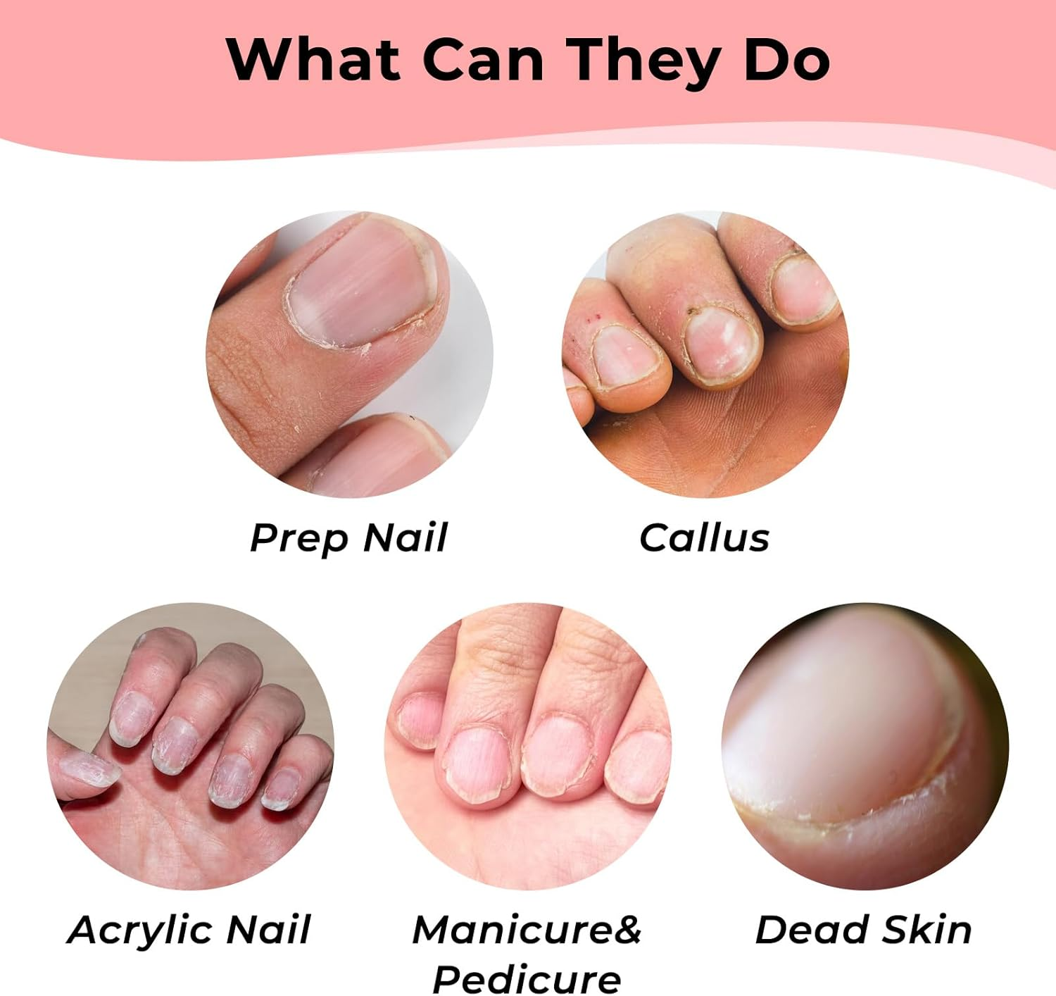 Pack of 100 Sanding Sleeves Nail Cutter Sanding Caps Nail Cutter 180 Grit 2 Pieces Nail Cutter Attachments for Manicure and Pedicure, Grinding, Nails and Removing Dead Skin