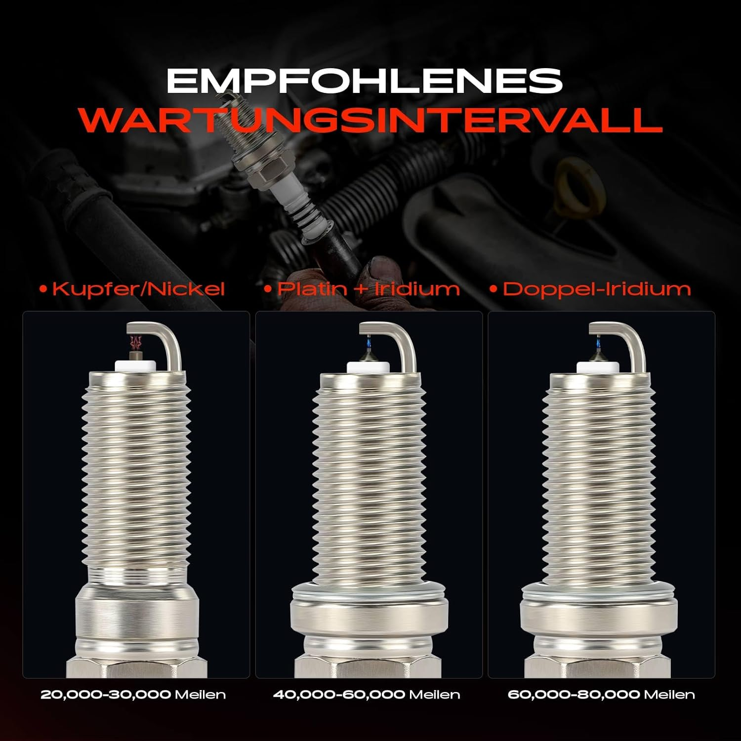 Frankberg 4 X Spark Plug Spark Plugs Compatible with Clio IV BH 0.9L 2012-2023 Duster HM 1.2L 2017-2023 Logan II 0.9L 2012-2023 Twingo III BCA BCM 0.9L 2014-2023 Replace# ILKAR7J7G image number 1