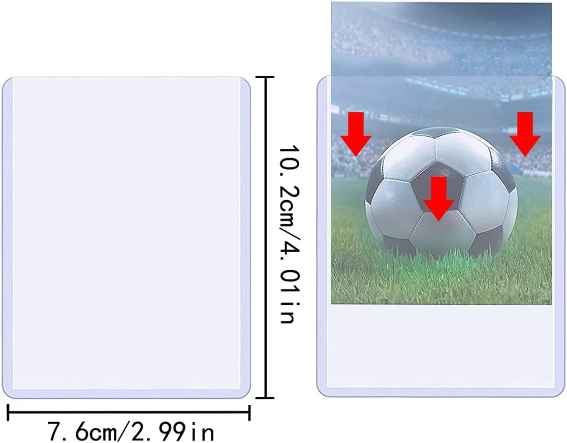 BEZANU Clear Card Protectors, 20 PCS Transparent Card Sleeves for Collecting Game Cards, Sports Cards (3 X 4 Inch)