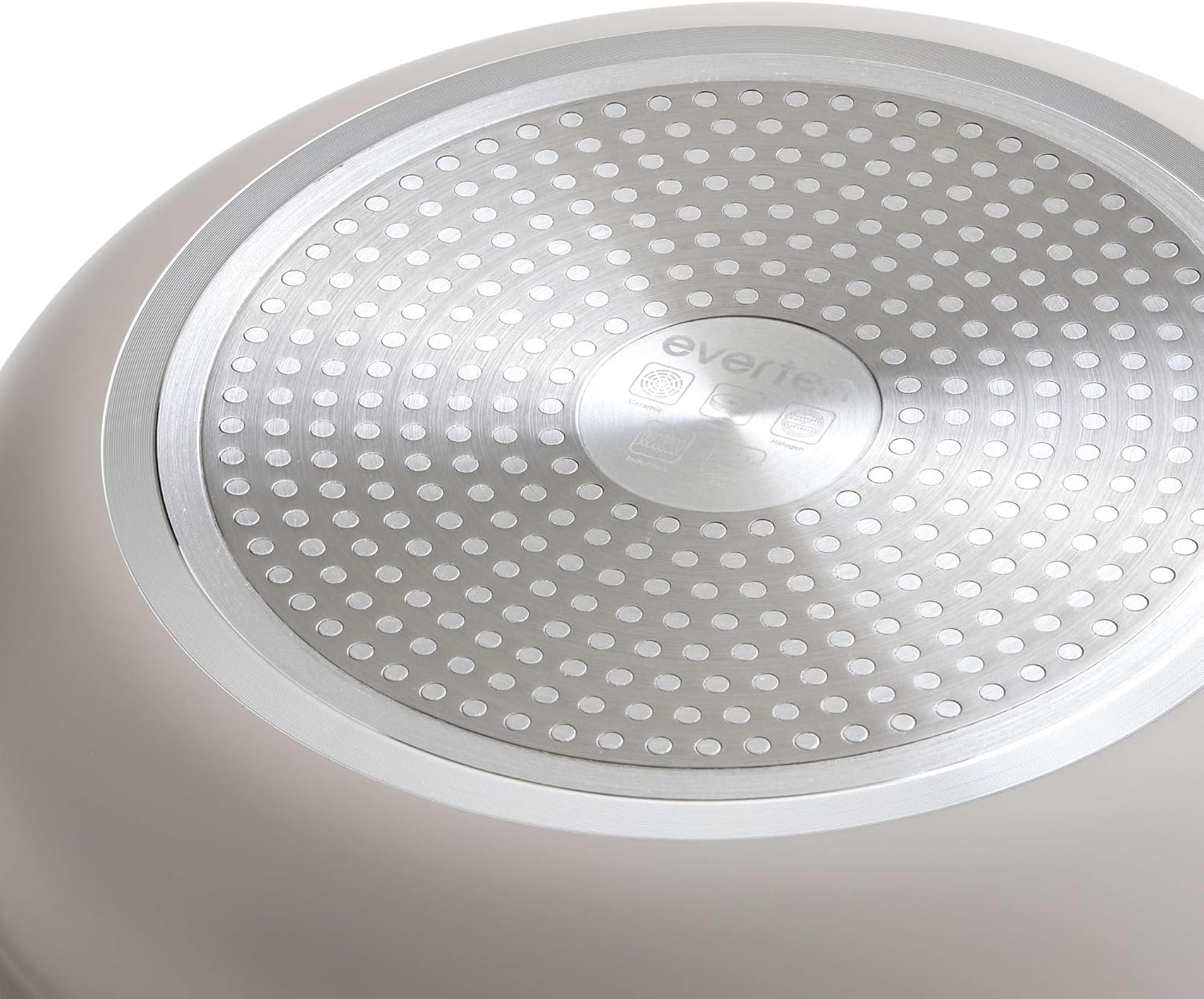 Everten Flex 16-Piece Nonstick Cookware Set &ndash; Detachable Handles, Space-Saving Design, PFOA/PFOS Free, with Pan Protectors &ndash; Warm Grey image number 3