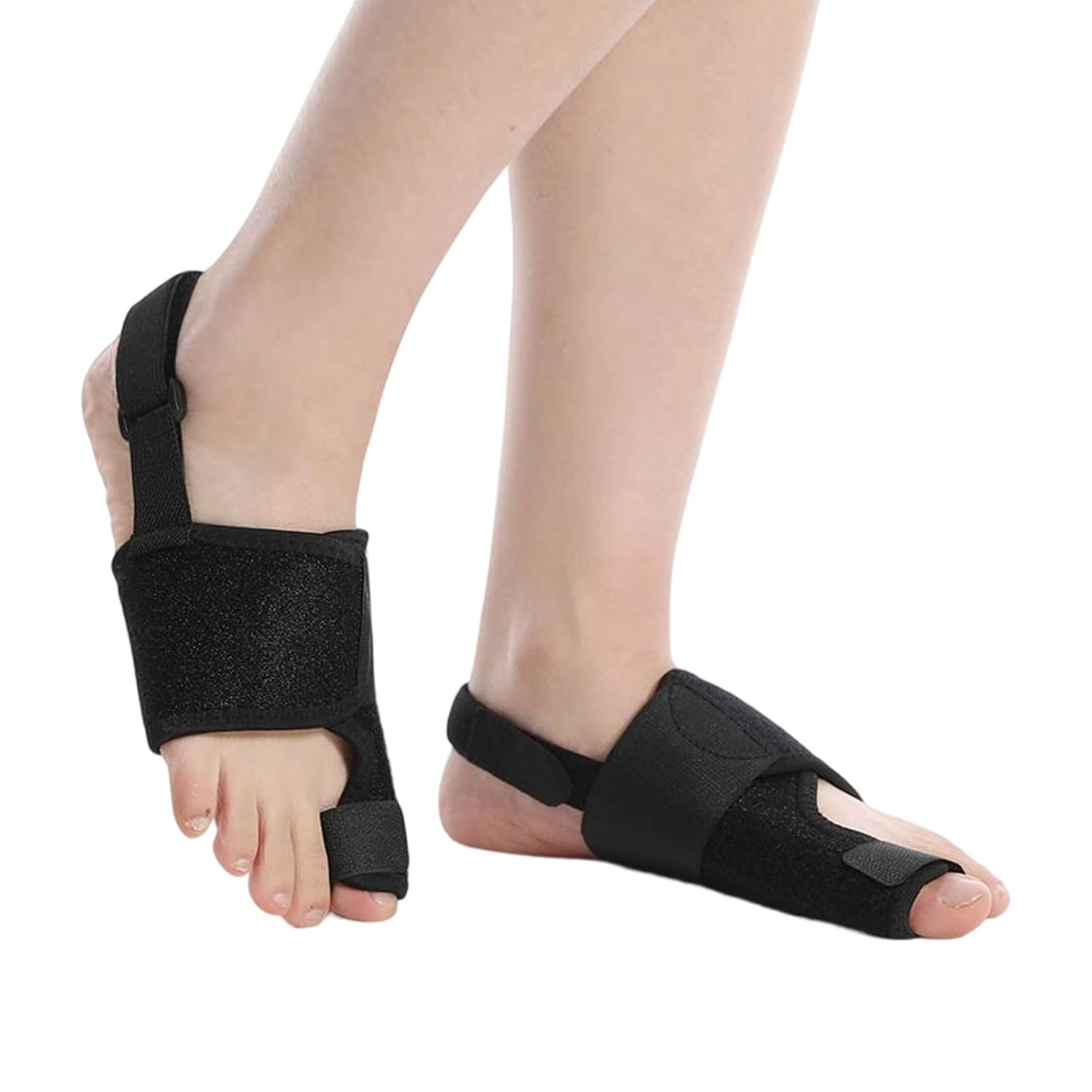 Big Toe Corrector | 2 Piece Adjustable Toe Corrector | Anti-Slip Protector Breathable Separators Correction for Home Yoga Walking Pedicure Socks image number 1