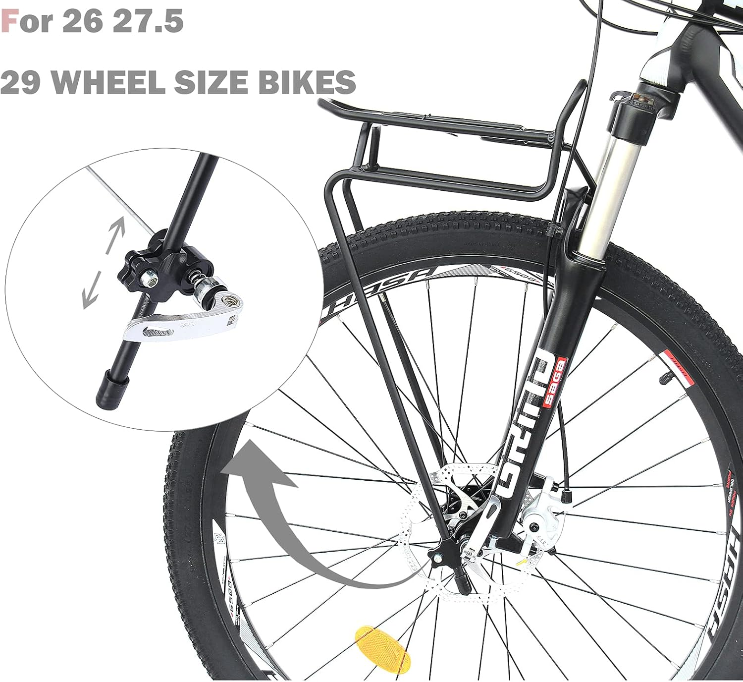 Cyclingdeal Bike Bicycle Aluminium Alloy Front Pannier Rack Carrier image number 5