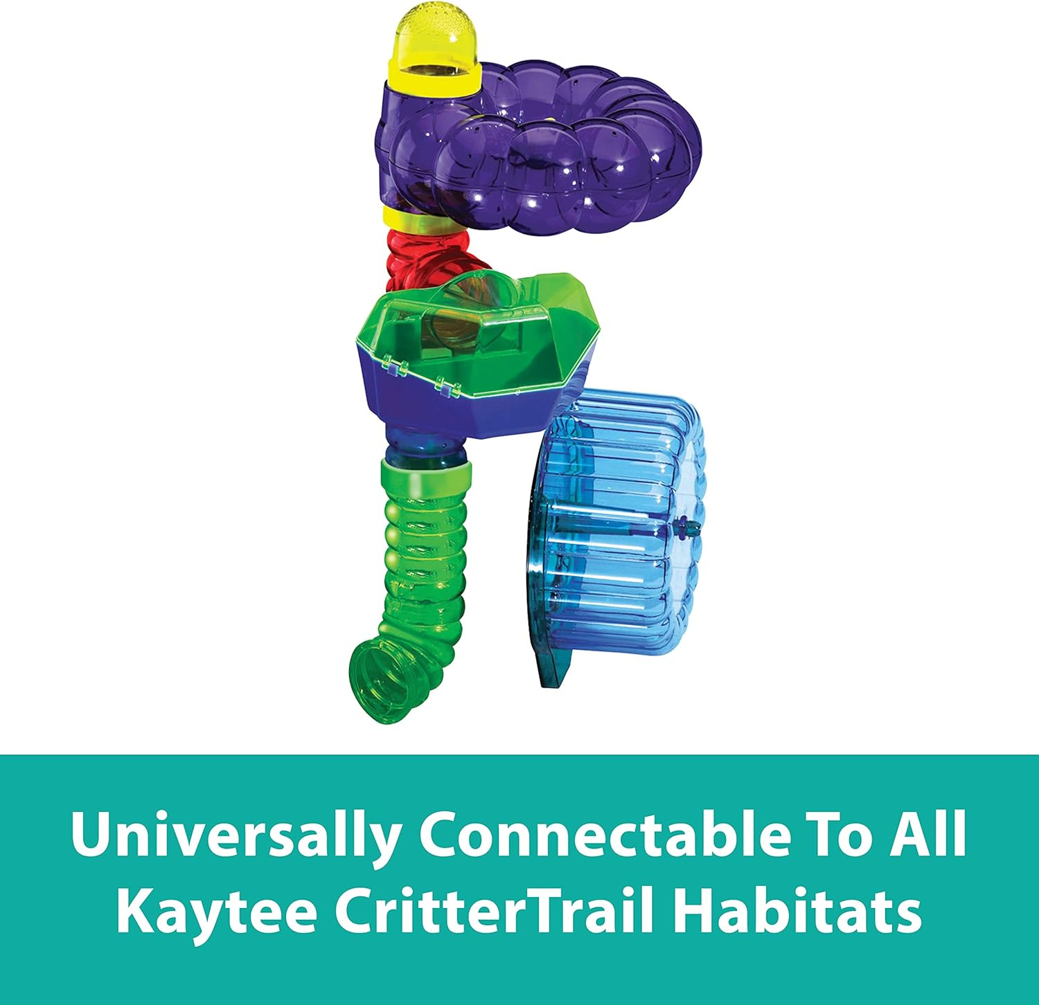 Kaytee Critter Trail Funnel Connectable Colour Tubes, 16 Pieces, Fits All Critter Trail Habitats image number 4