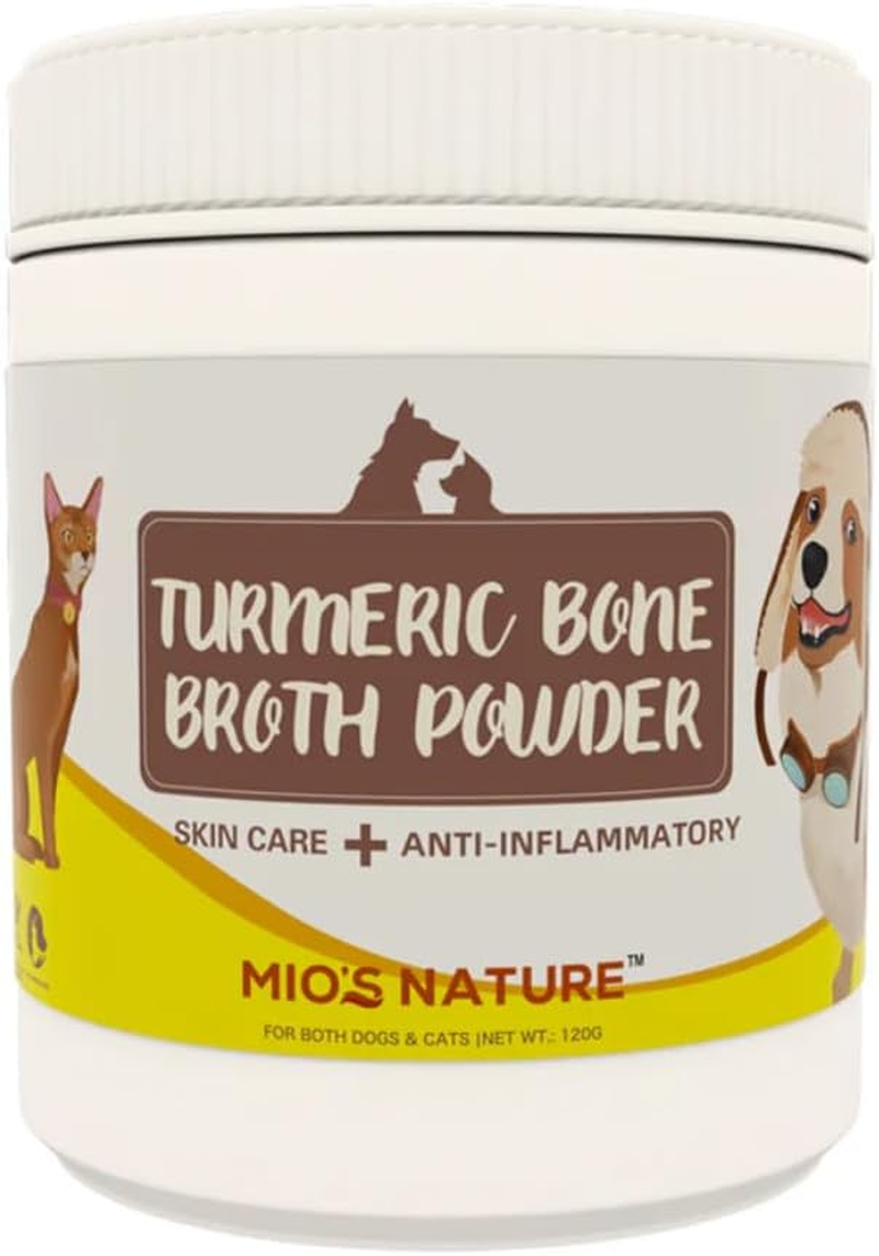 Turmeric Bone Broth Powder 120G for Pets - Anti-Inflammatory, Alleviates Skin Issues