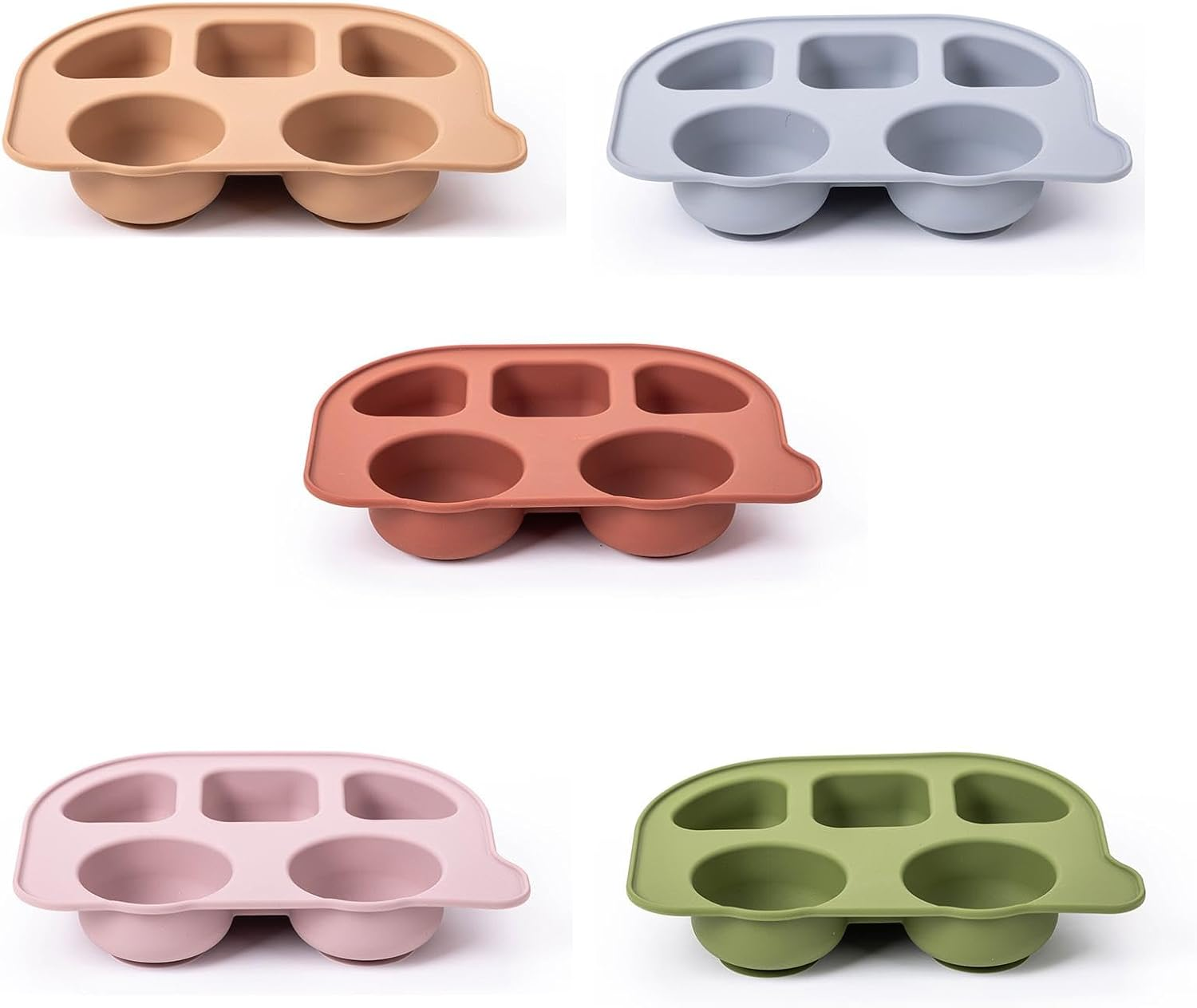 Silicone Pet Feeder | Pet Feeding Dividing Tray - Silicone Dog Bowl Dividing Tray, Pet Food Dividing Tray Anti-Scald, Anti-Slip, Divided Silicone for Pet, Cat image number 2
